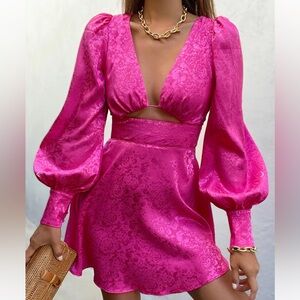 JAUS Fuschia Pink Dress sz Small